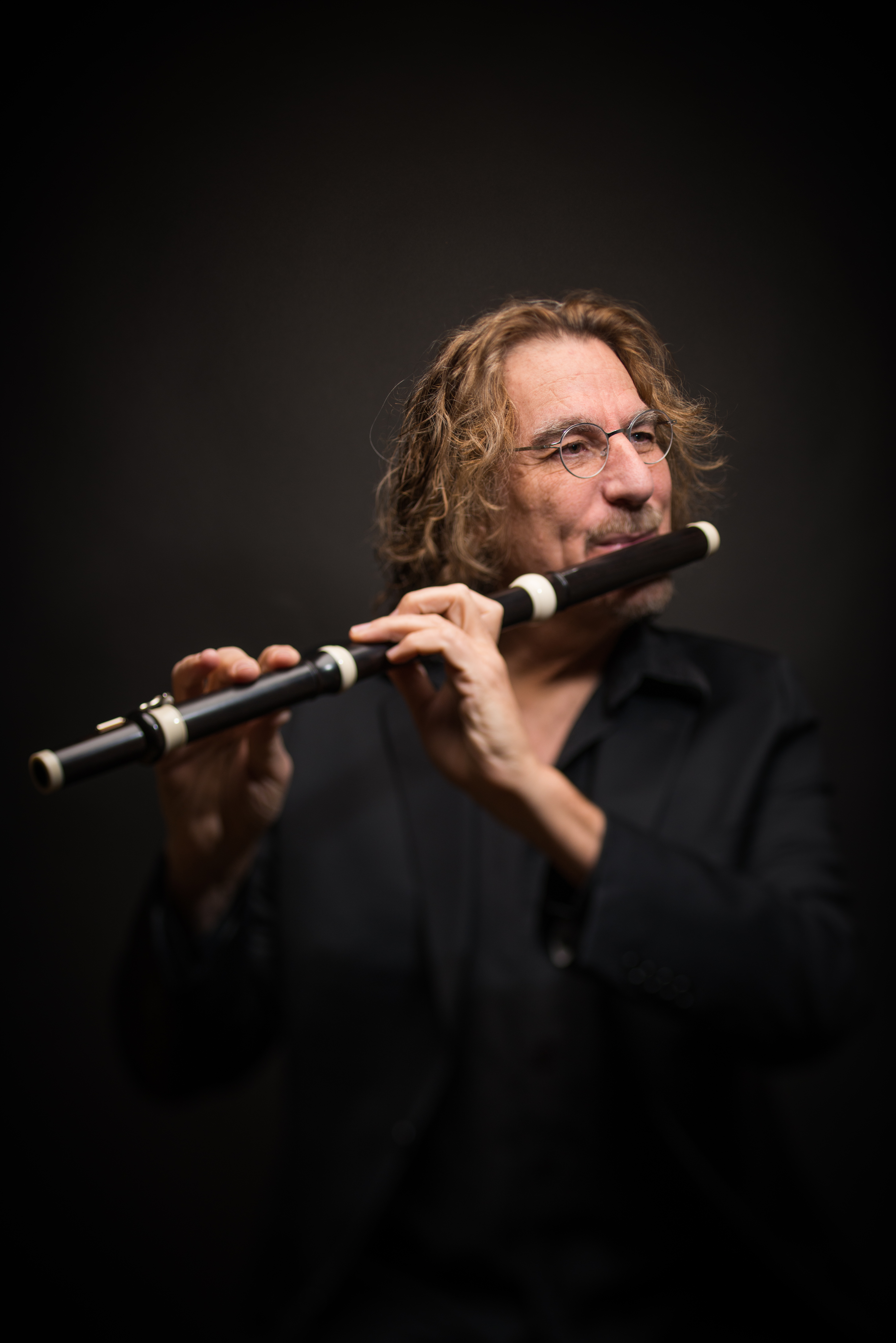Baroque flautist STEPHEN SCHULTZ, guest artist with GLB on 17 April 2016 [Photo &copy; by Stephen Schultz; used with permission]